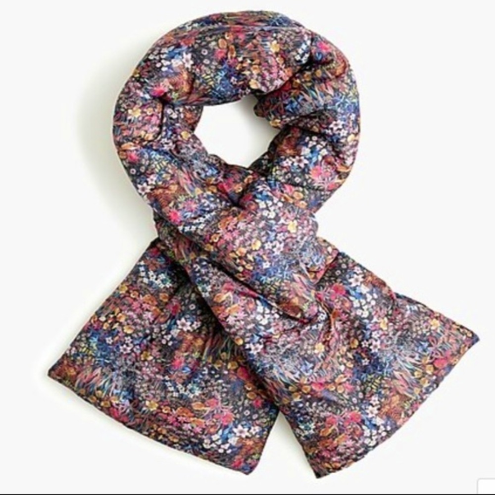 J Crew Puffer Scarf in Liberty Floral